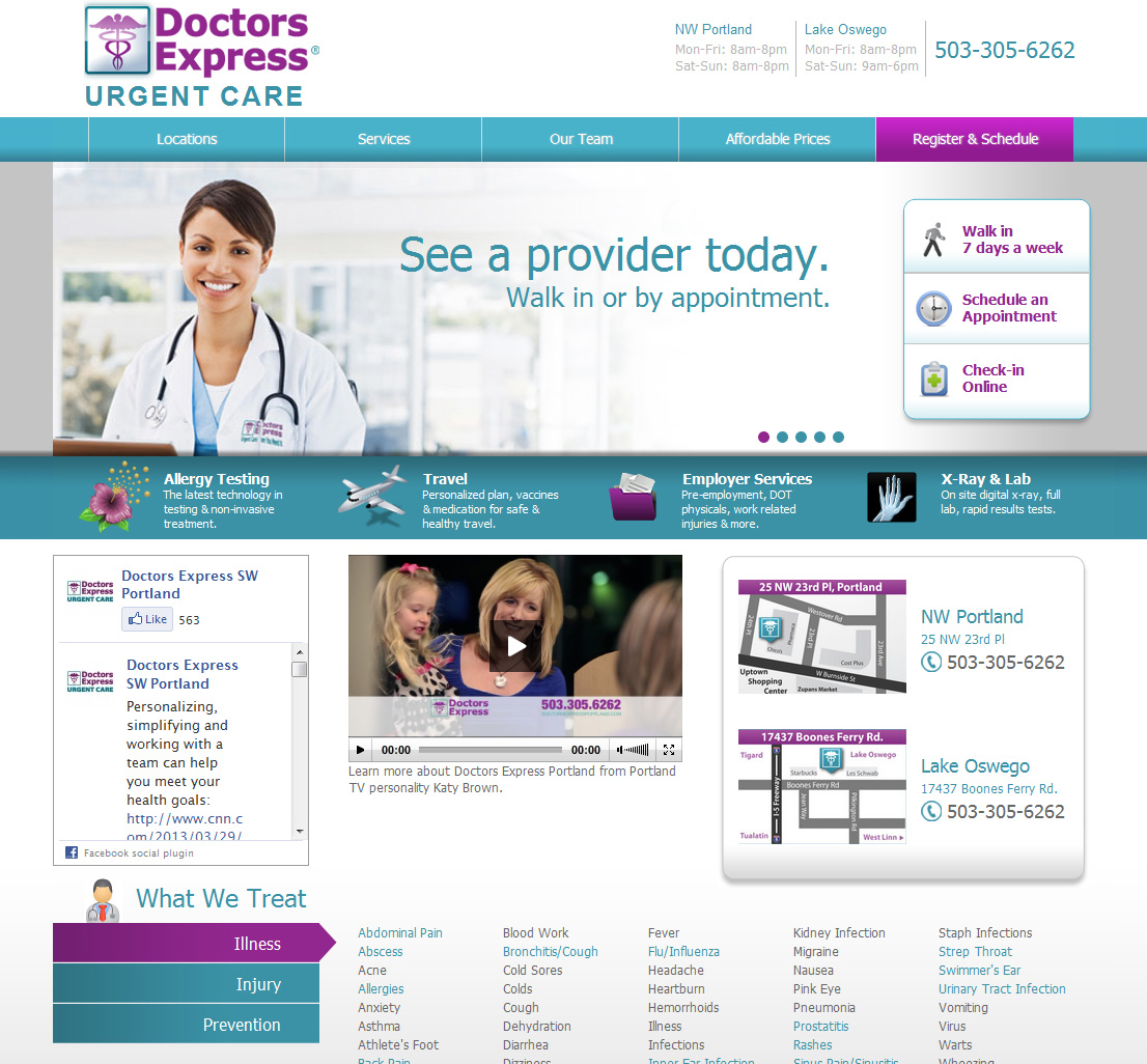 Website: Doctors Express Portland